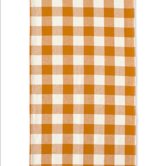 Burnt Orange Gingham Table Runner NWT - Picture 6 of 7